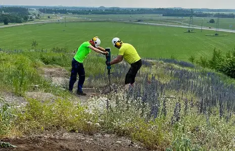 Kukruse aherainemäele andurite paigaldamine